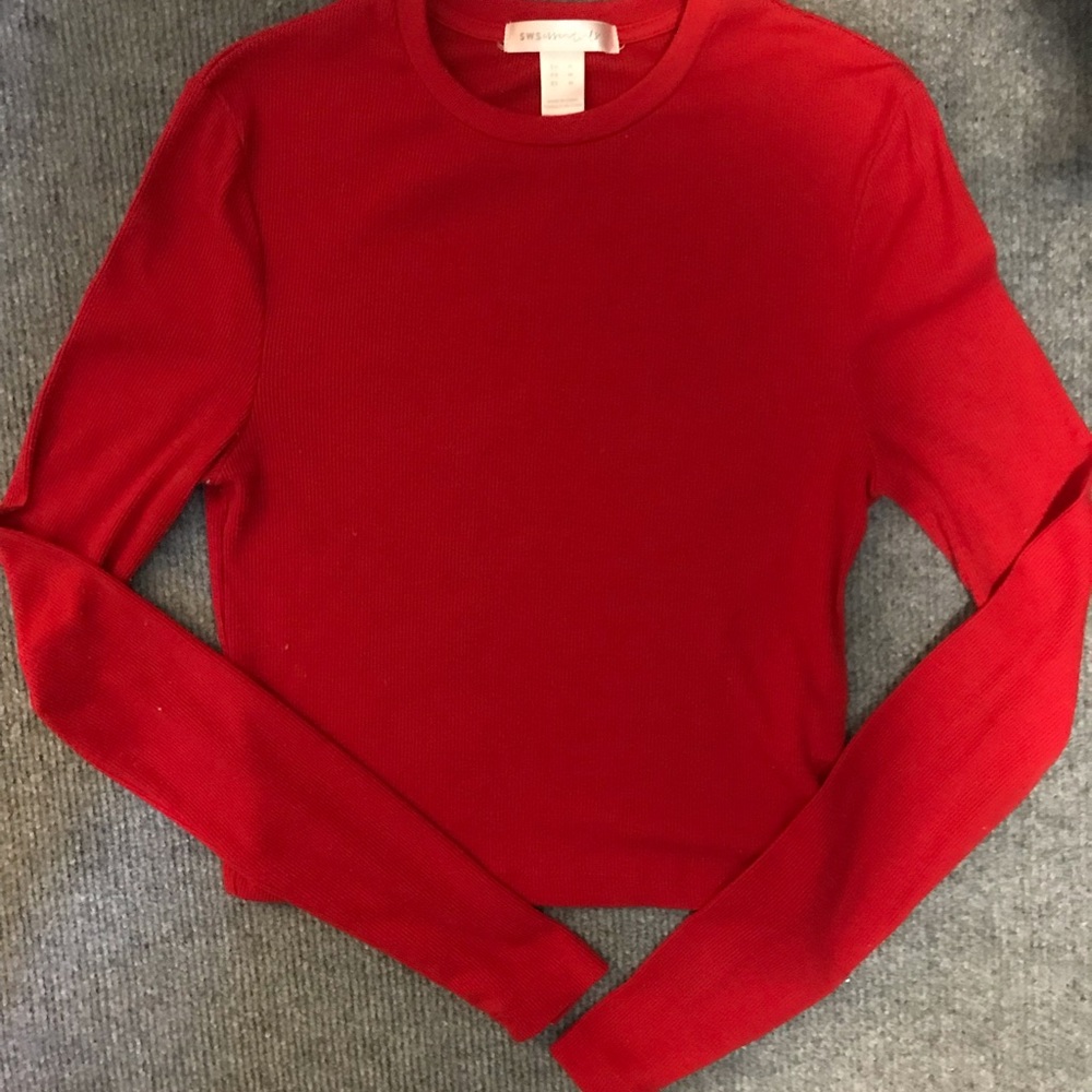 Ribbed long sleeve top